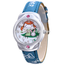 2015 cheaper blue color animal leather band kids smart watch